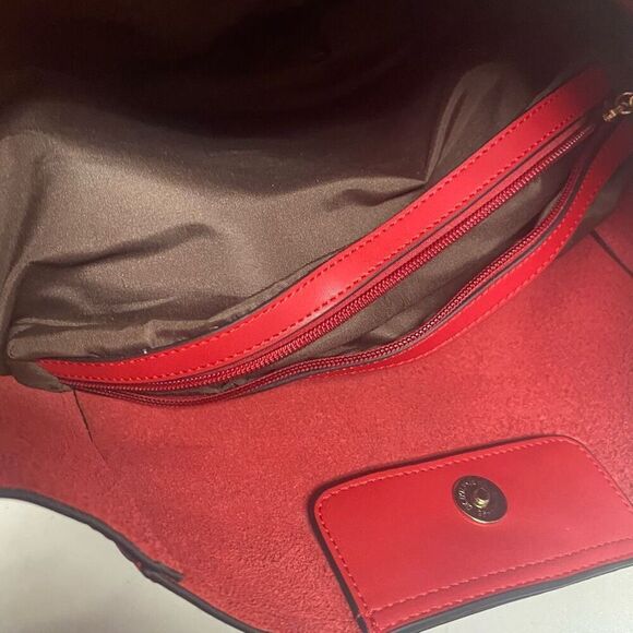 BOSTANTEN Women’s Leather Hobo Bucket Shoulder Bag Red 9X5X12 SEE DESCRIPTION - Picture 11 of 13